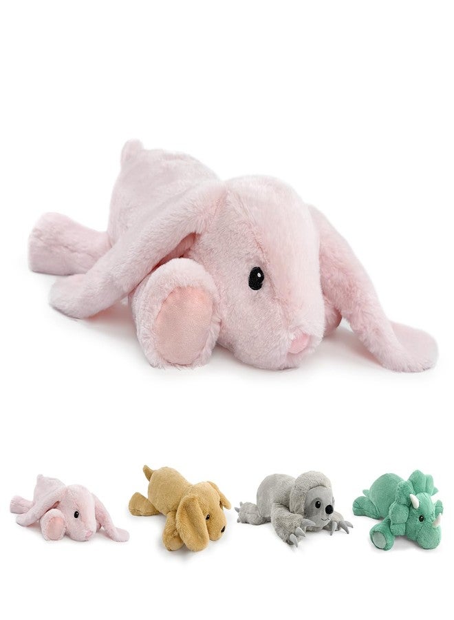 JUSTQUNSEEN 4.5 Lbs Weighted Stuffed Animals 22" Soft Pink Rabbit Plush Weighted Bunny Plush Toys for Kids and Adults Cute and Huggable Plush Toy Gifts for Comfort and Relaxation (Bunny) - Image 1